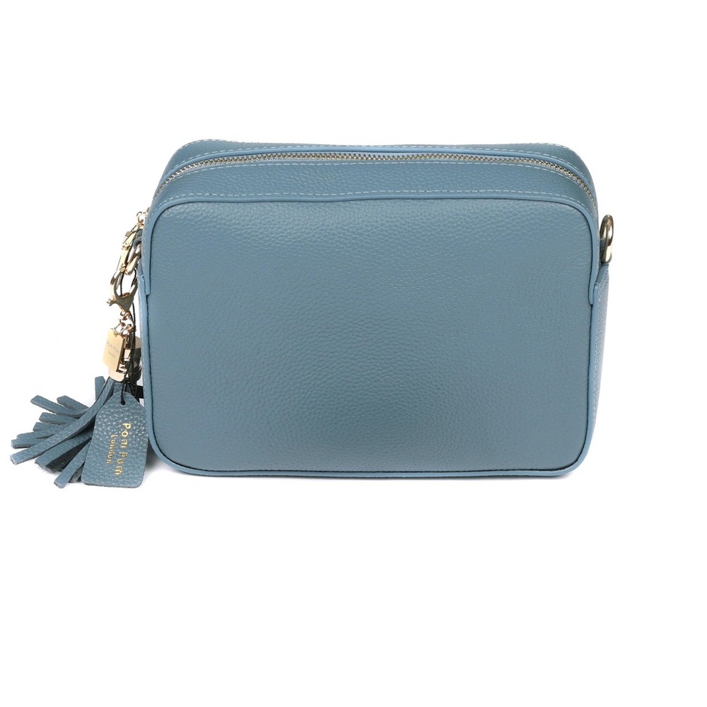 NEW Pom Pom London - City Bag in color Steel Blue